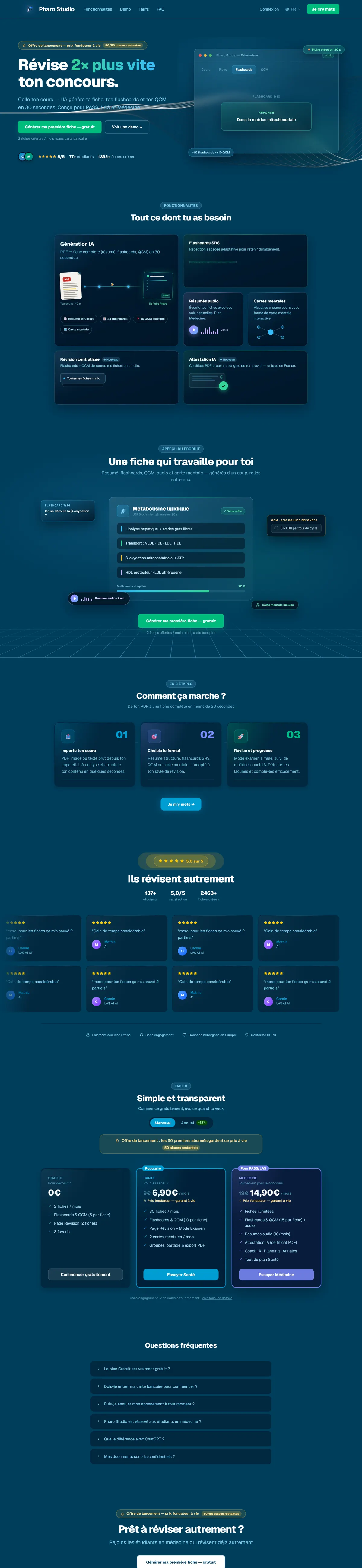 Homepage of Pharo Studio