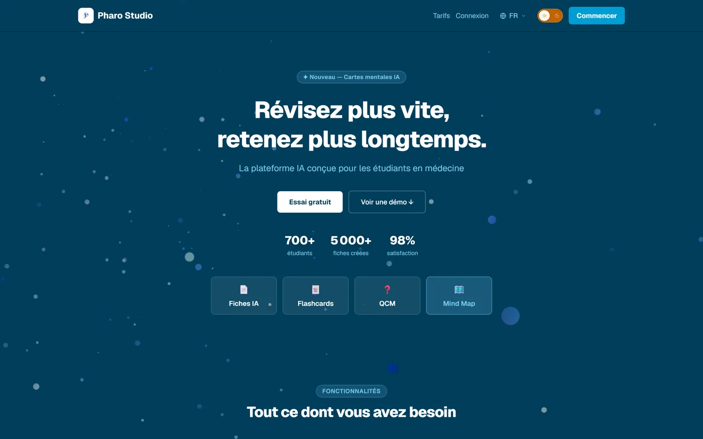 Page d'accueil de Pharo Studio