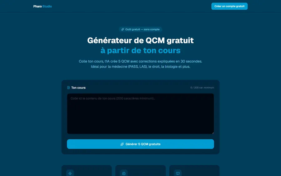 MCQ tool of Pharo Studio
